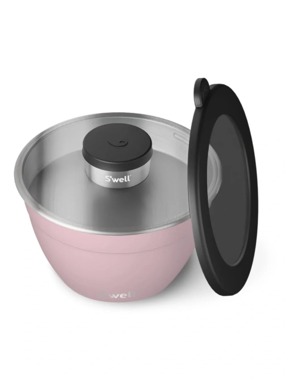 S'well Pink Salad Bowl Kit with Black Lid